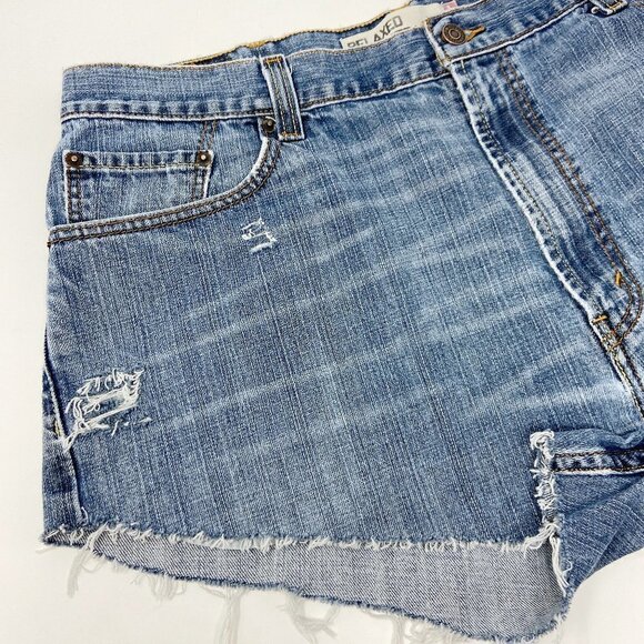 LEVI'S | Distressed Denim Cut-Off Shorts - Picture 3 of 14